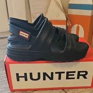 Hunter Bloom Black Women's Foam Platform Sandals